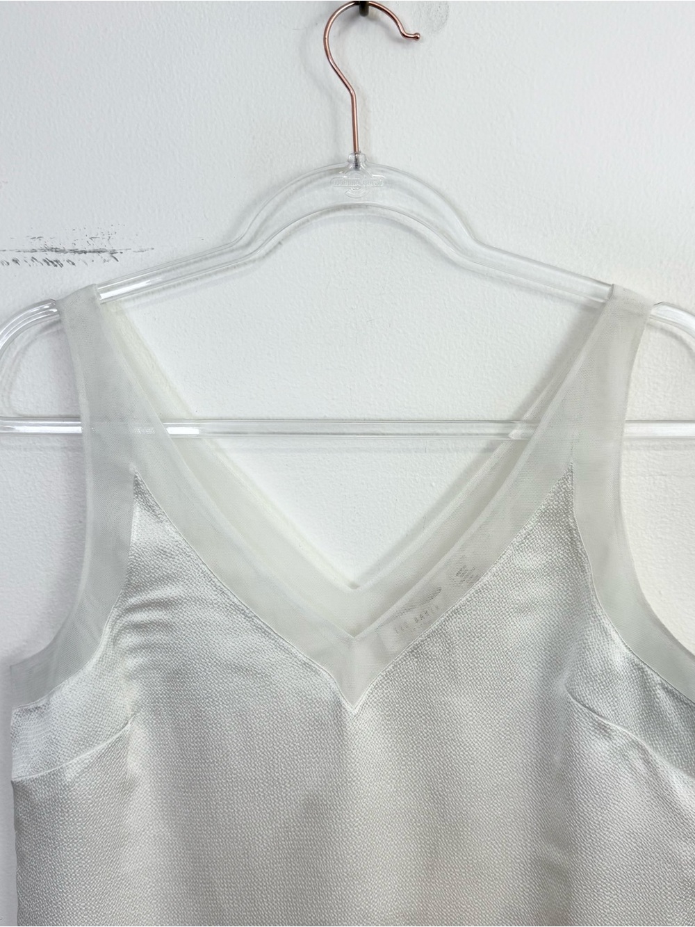 Ted Baker London Elten Mesh Trim Sleeveless Cami Top Ivory Size 2 - Picture 3 of 6